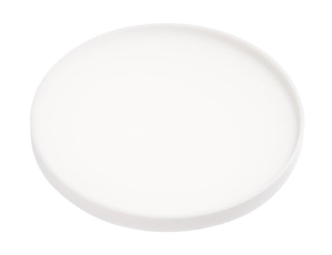 Yamazaki Industries 2538 Sculpted Coaster, Round, White, Approx. W 3.9 x D 3.9 x H 0.4 inches (10 x 10 x 0.9 cm), Tower, Silicone