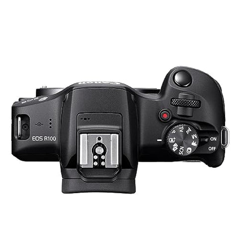 Canon ミラーレス一眼カメラ EOS R100 標準ズームレンズキット(RF-S18-45) ブラック/APS-C/約356g EOSR100-1845ISSTMLK