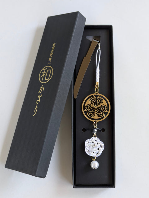 Japanese Traditional Ornament "Tokugawa Ieyasu" Mizuhiki (with Sword-shaped Clip)