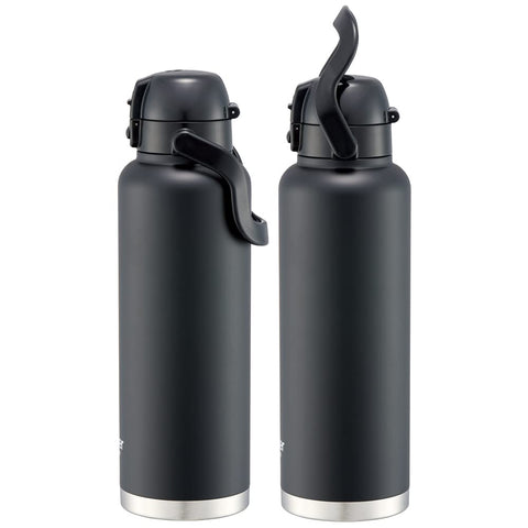 스케이터 (스케이터) 손잡이가 달린 다이렉트 보틀, 1500ml, 물병, 머그 보틀, 블랙, STD15H-A