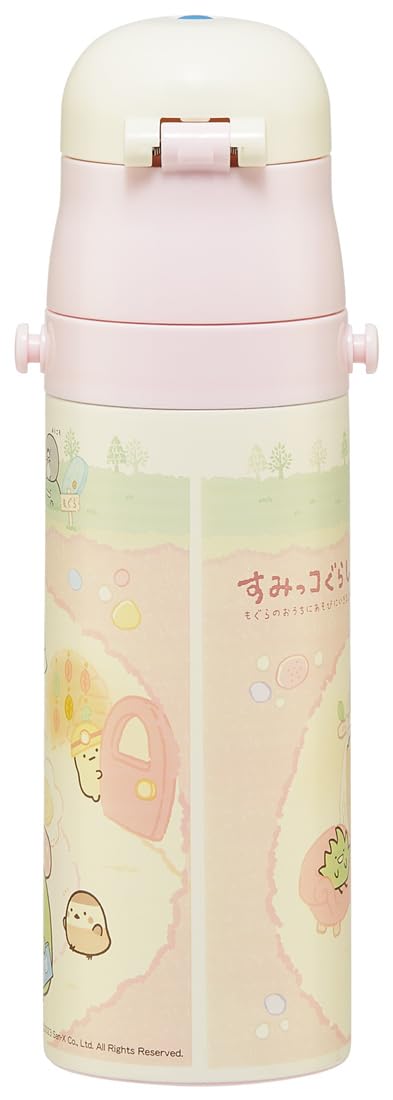 스케이터 (스케이터), 어린이용 스테인리스 물병, 다이렉트 드링크, 470ml, 스미코 구라시, 시모구라 홈, 어린이용, 경량 타입, 단열 물병, 스포츠 보틀, 귀여운 어린이, 어린이, 어린이, 물병 SDC4-A
