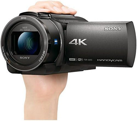 SONY(ソニー) 4K ビデオカメラ Handycam FDR-AX45A(2022年モデル) ブラック 内蔵メモリー64GB 光学ズーム20倍 空間光学手ブレ補正 FDR-AX45A B