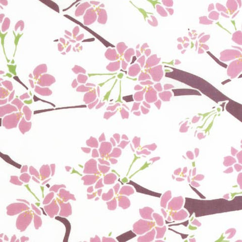染の安坊 手ぬぐい「桜の花 白地」 本染め 綿100% 特岡 日本製 35cm×100cm