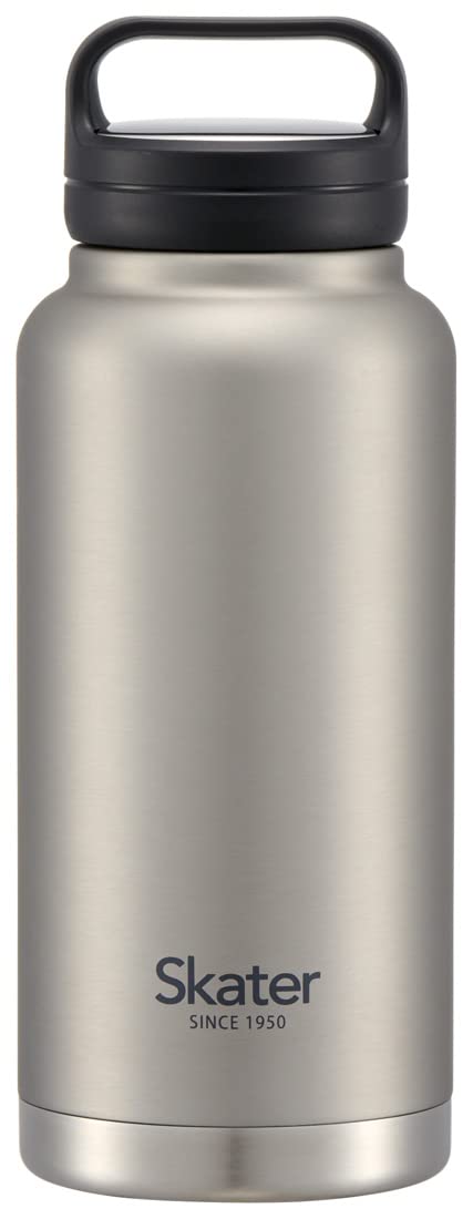 스케이터 (스케이터), 물병, 직접 마시는 머그, 실버, 91 x 높이 241 mm, 1000 ml, 보온/보냉, 스테인리스 스틸, 나사 손잡이 포함, STSC10