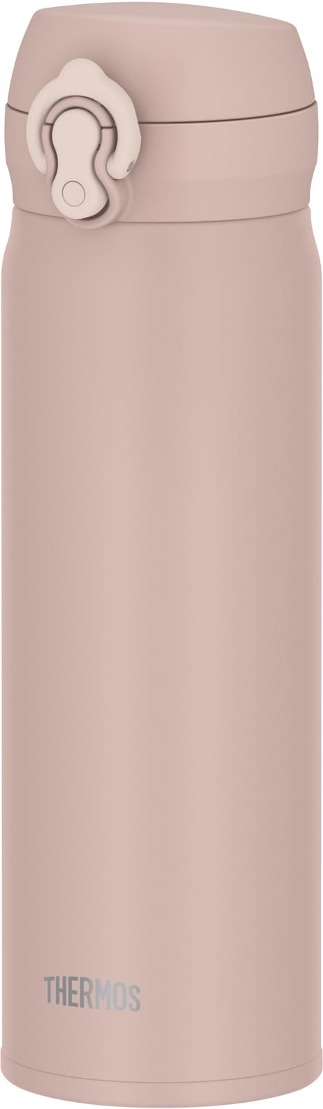 JNL-S500 MSBE Thermos Water Bottle, Vacuum Insulated Mobile Mug, 16.9 fl oz (500 ml), Mist Beige, Easy to Clean and Easy to Clean, Lightweight Type, One-Touch Opening, Stainless Steel Bottle, Hot and