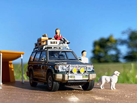 Geocore 64 1/64# Car Snap 01b Camping (TLV-NEO Mitsubishi Pajero Midroof Wide Super Exceed Included) Accessories & Complete Mini Car Set 314790