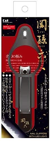 [쉽게 볼 수 있는 LED 돋보기 포함] 손톱깎이, 카이 세키손로쿠, 일본산, HC3536