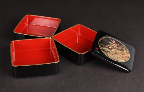 まえじゅう漆器 松竹梅 6.0 都三段重(B) 7R-615