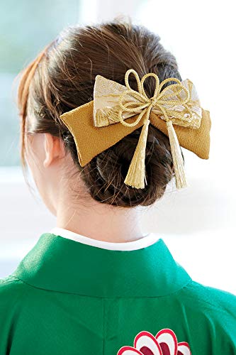Soubien Graduation Ceremony Hair Ornament, Ribbon, Hakama, Crepe, Japanese Pattern, Tassel String Decoration, Kinuki, Coming-of-Age Ceremony, Furisode