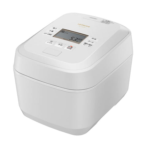 Hitachi Rice Cooker, 5.5 Cm, Pressure & Steam IH, Vapor Cut, RZ-V100GM W, Frost White, Gibee Eighth Generation, Made in Japan, Large Firepower, Boiling Iron Pot, Plump