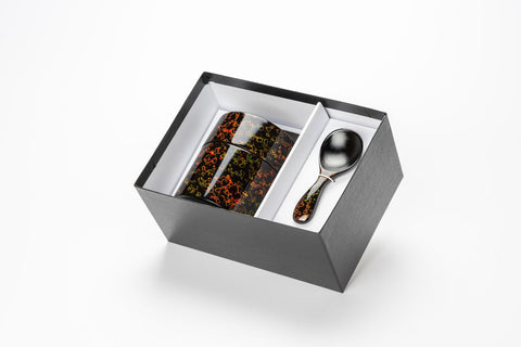 Tsugaru lacquer tea bowl & teaspoon