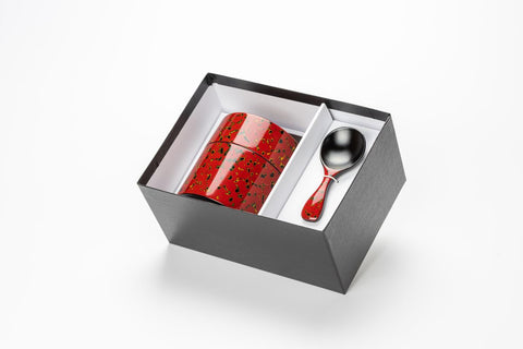 Tsugaru lacquer tea bowl & teaspoon