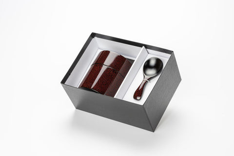 Tsugaru lacquer tea bowl & teaspoon