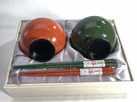 湯碗＆筷子組  七子塗