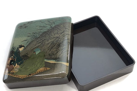 津輕塗 硯箱 七七子塗 / 浮世繪