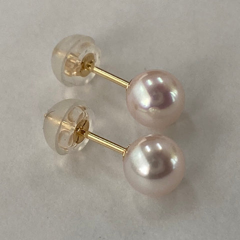 Petite Size高品質日本AKOYA馬氏貝珍珠耳環/珍珠直徑5mm 日規18K金配件