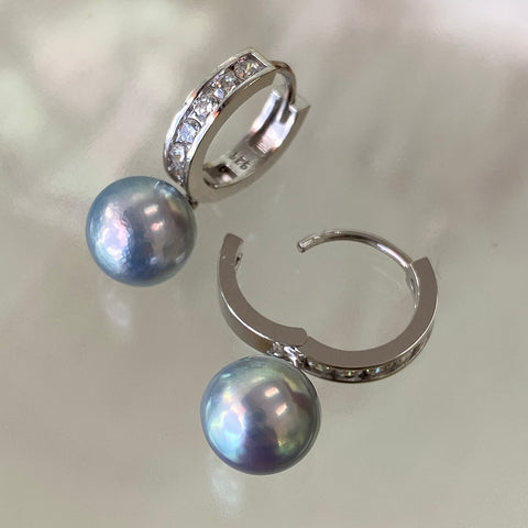 アコヤ真珠フープピアス/直径4mm シルバー925