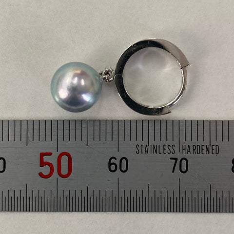 Akoya pearl hoop earrings/ 4mm(diameter)