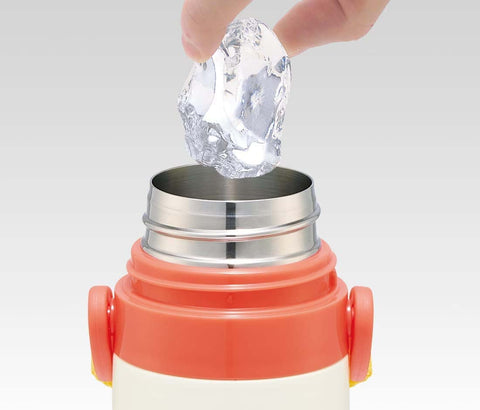 Skater SKDC3-A Children's Stainless Steel Water Bottle, 2-Way Direct Drinking, 14.2 fl oz (420 ml), Cup Drinking, 11.8 fl oz (350 ml), Curious George, 23, Child-friendly Lightweight Type, Boy, Hot and