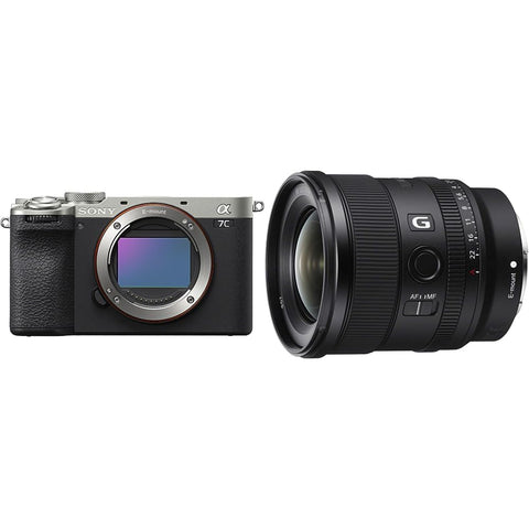 SONY(Sony) 【α7CM2 和廣角定焦鏡頭(SEL20F18G) 套裝】 日常快照拍攝。 ILCE-7CM2機身 銀色 + SEL20F18G