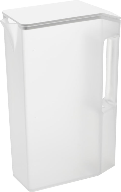 Yamazaki 1816 Slim Cold Water Bottle with Handle, 5.6 gal (2 L), White, W 3.2 x D 7.8 x H 10.8 inches (8.1 x 19.7 x 27.5 cm), Tower Tower Barley Tea Pot Fits in Door Pocket
