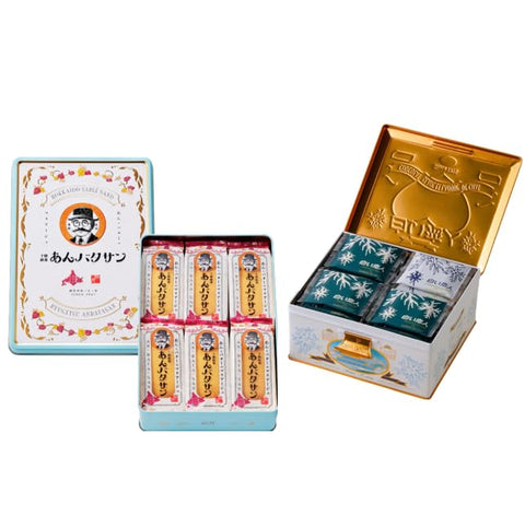 (Hokkaido Limited) White Lovers (White & Black), 36 Cans & Willow Moon Anbasan Special Tins, 12-Piece Set, Souvenir
