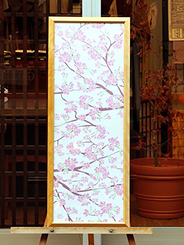 青花瓷的安坊本染色面巾桜花100 cm × 35 cm