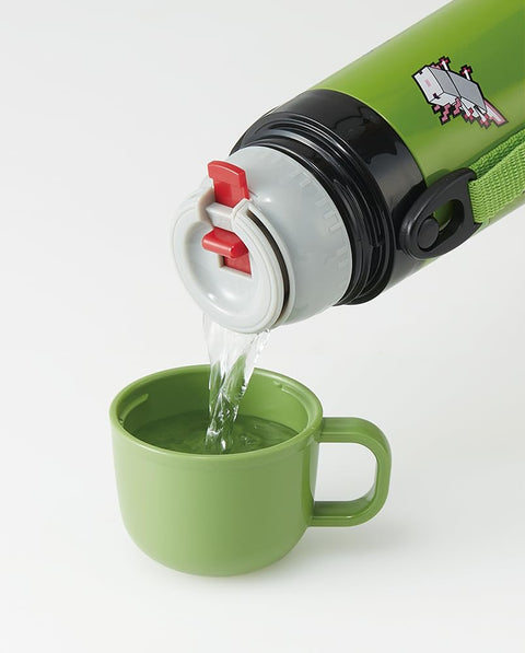 스케이터 (스케이터) 어린이용 스테인리스 스틸 물병, 투웨이, 다이렉트 드링크, 470ml, 컵 드링크, 430ml, 마인크래프트, 어린이용, 경량 타입, 남아용, 보온/단열, 마인크래프트 물병, 스포츠 보틀, 귀여운 어린이, 어린이, 어린이, 물병, SKDC4-A