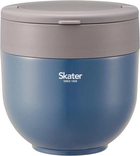 スケーター(Skater) 保温 保冷 丼ぶり ランチジャー 大容量 1250ml 折りたたみハンドル付 抗菌 アッシュブルー LDNO13AG