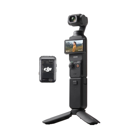 DJI vlog Camera Osmo Pocket 3 Creator Combo 1" CMOS 4K 120fps Video Support Vlog Camera 3 Axis Stabilizer Gimbal Camera Action Camera Face Subject Tracking Fast Focus Microphone Included