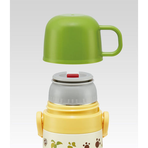스케이터 (스케이터) 어린이용 경량 스테인리스 스틸 투웨이 물병 350ml 이웃집 토토로 캣 버스 키즈 다이렉트 드링크 컵 (드링크 컵 포함), 스테인리스 스틸 SKDC3-A