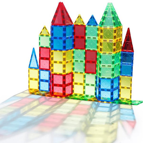 MAGBLOCK 46 Pieces Magnetic Blocks, 2.6 inches (6.5 cm), Magnetic Blocks, Children's Educational Toys, Popular Toy for Girls, Boys, Birthdays, Kindergarten, Christmas Gifts (Japanese Manual Included)