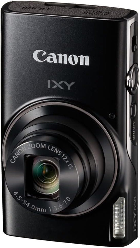 Canon IXY650 Compact Digital Camera, Black, 12x Optical Zoom, Wi-Fi Compatible, IXY650BK.