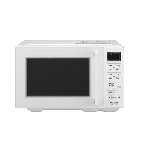 Hitachi HMR-FT19A Single Function Microwave, 5.6 gal (19 L), White, Flat Inside, One-Touch Automatic Warming, Hertz-free, New Life, Living Alone, Living Alone