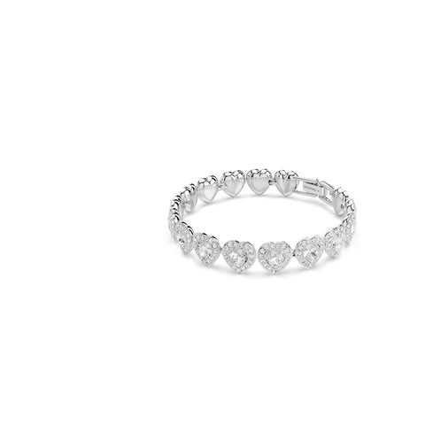 [Official] [Swarovski] Ariana Grande x Tennis Bracelet, Mixed Cut, Heart, White, Rhodium Plating, Crystal, No Gemstone