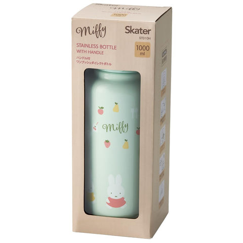 Skater STD10H-A Stainless Steel Direct Bottle with Handle, 33.8 fl oz (1,000 ml), Miffy