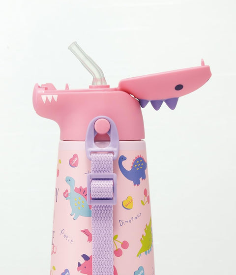 스케이터 (스케이터) 3D 스테인리스 스틸 스트로 워터 보틀, 370ml, 진공 이중 단열, 익스클루시브, 해피 앤 스마일 SSH4D-A