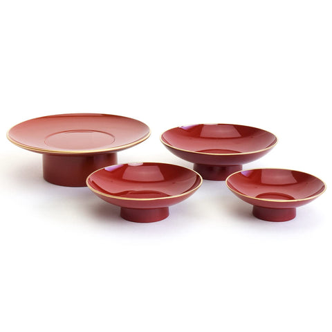 7L-015 Maeju Lacquerware Slaughter with Saw, Twilight, Vermilion, Red Crane, Phonopite, Glass Set, Traditional Crafts, Yamanaka Lacquerware, Made in Japan