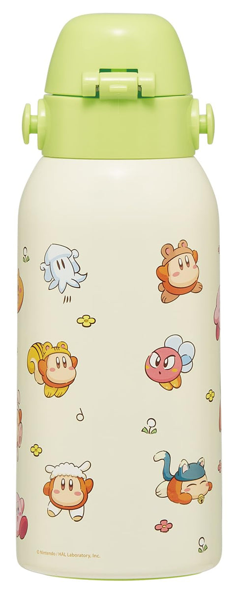 스케이터 (스케이터), 어린이용 스테인리스 스틸 물병, 직접 마시는, 600ml, 어린이용, 경량 타입, 커비, 피크닉, 단열, 물병, 스포츠 보틀, 어린이 물병, STCH6-A