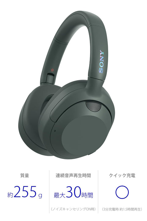 Sony 索尼 无线降噪立体声耳机 WH-ULT900N / ULT WEAR/强劲重低音/Amazon Alexa/提高通话性能/舒适的佩戴感/森林灰色 WHULT900N HC 无线降噪立体声