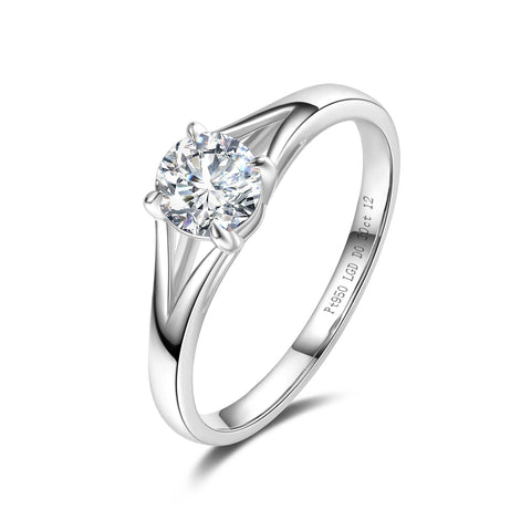 FANCIME Platinum Diamond Necklace, Ladies, 0.5 ct (0.5 ct), Lab Grown Diamond, 0.17 inch (4.4 mm) (DEF/VS), Infinity Motif, Genuine Diamond, PT950, Platinum Chain & Silver Chain, Birthday, Anniversary