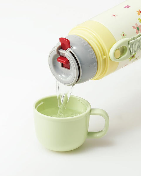 스케이터 (Skater) 어린이용 스테인리스 스틸 물병, 투웨이, 다이렉트 드링크, 470ml, 컵 드링크, 430ml, 어린이 친화적, 경량 타입, 여아용 보온/보냉 물병, 스포츠 보틀, 귀여운 어린이, 어린이, 어린이, 물병, SKDC4-A