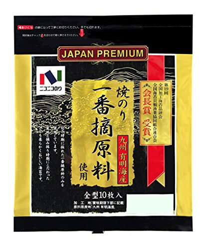 아리아케해의 이치반 수확 재료를 사용한 니코니코 노리, 10매 x 10팩