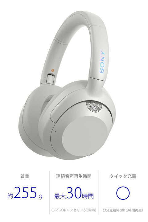 소니 (SONY) 무선 노이즈 캔슬링 스테레오 헤드폰 WH-ULT900N/ULT 웨어/강력한 딥 베이스/아마존 알렉사 장착/통화 성능 향상/편안한 착용감/오프 화이트 WHULT900N WC