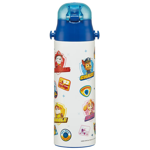Skater SDC6N-A Children's Stainless Steel Water Bottle, Direct Drinking, 20.8 fl oz (580 ml), Paw Patrol, 24, Children's Water Bottle, Lightweight Type, For Cold Insulation, Sports Bottle, Cute Kids,
