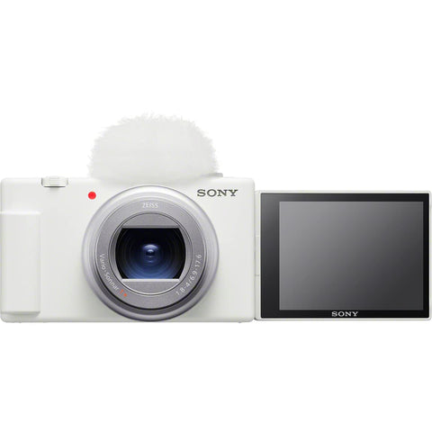 SONY(索尼) 小型数码相机 VLOGCAM Vlog用相机 ZV-1II 射击手柄套件(同包装握柄:GP-VPT2BT白色、电池盒+1个) 附带窗屏 18-50mm F1.8-4.0 变焦镜头 白色 ZV-1M2G W