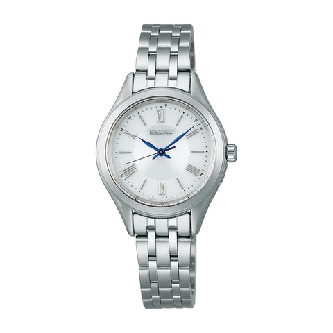 Seiko 精工手表 精工 精选 S系列 太阳能电波 情侣款 女士, 表盘:白色, 手链类型