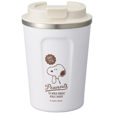 Skater STBC3F Snoopy Snoopy Thermal Insulated Coffee Stainless Steel Tumbler, Small, 11.8 fl oz (350 ml) with Lid, Vacuum, Insulated Construction, Peanuts