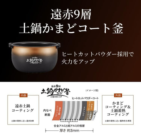TIGER 虎牌 电饭煲 5.5合 压力IH式 泡火锅 土锅 白色 JPI-S10NW