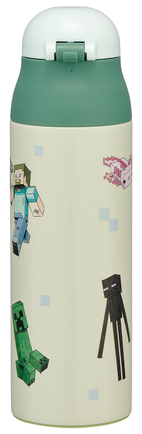 Skater SDPC5 Minecraft Mug Bottle, 17.3 fl oz (490 ml), Thermal, Cold Insulation, Stainless Steel Water Bottle